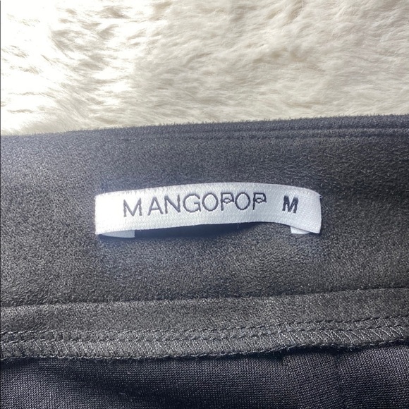 Mango Black Pencil Mini Skirt Asymmetrical Workwear - Picture 2 of 6